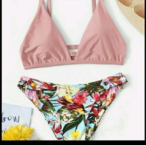Pink bikini (top) & tribe print (bottom), Size: S & M. New!